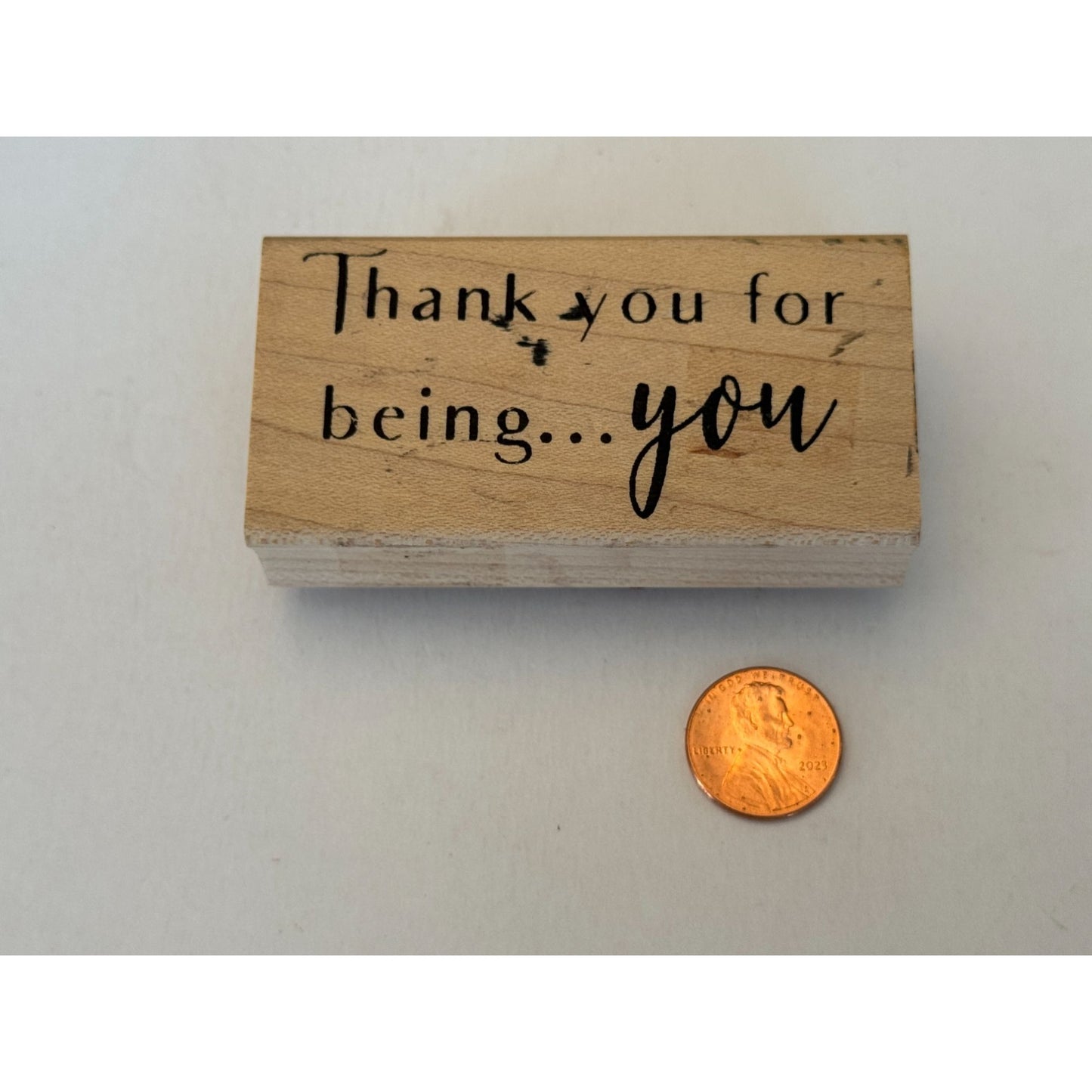 American Art Stamp Rubber Stamp Thank You For Being You Card Making Words Craft