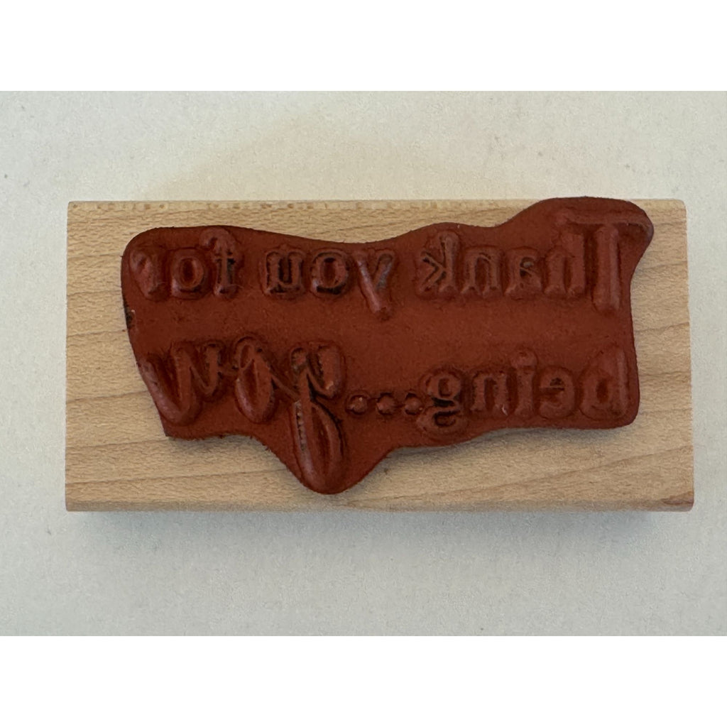 American Art Stamp Rubber Stamp Thank You For Being You Card Making Words Craft