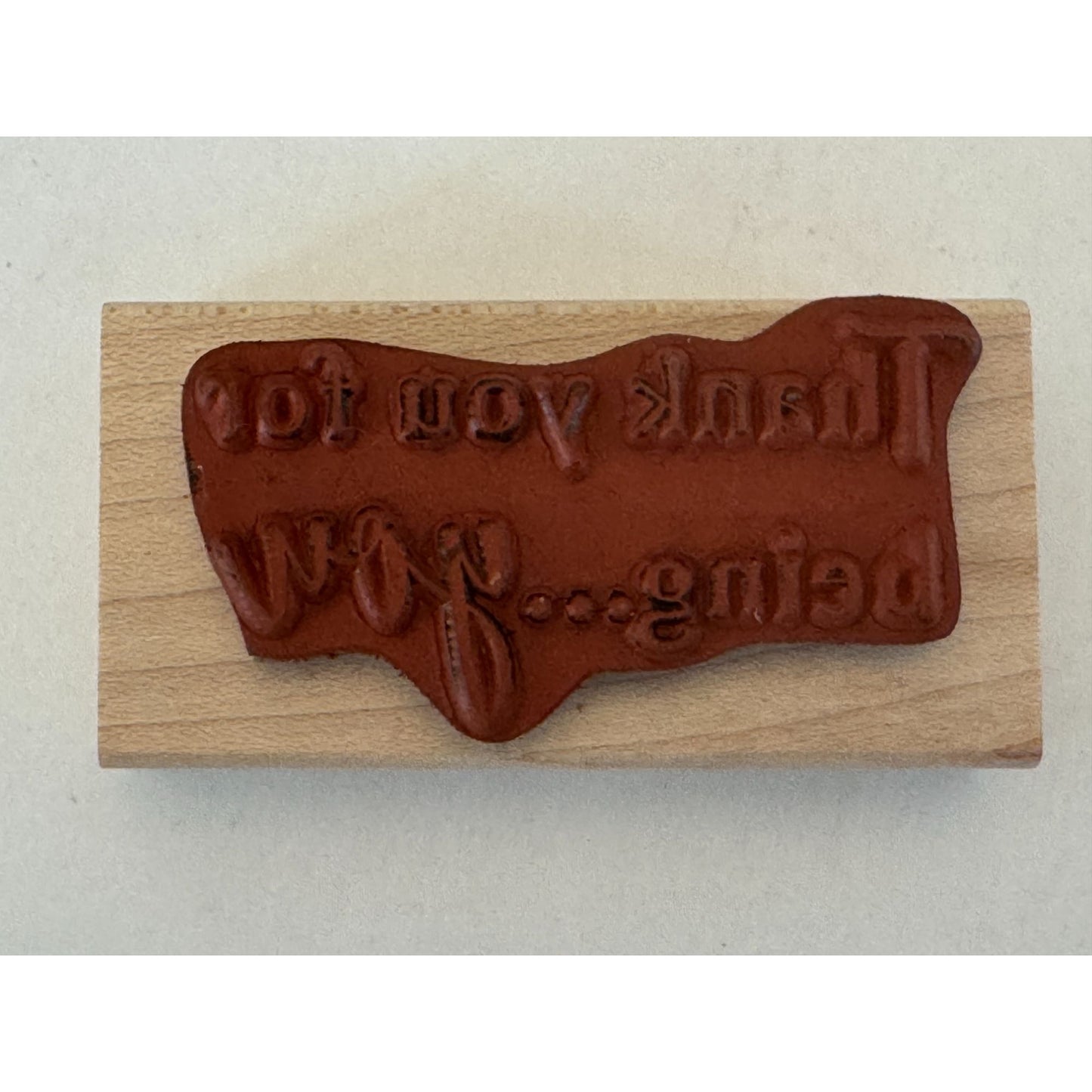 American Art Stamp Rubber Stamp Thank You For Being You Card Making Words Craft