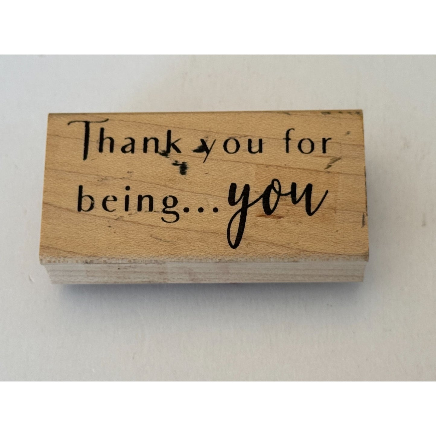 American Art Stamp Rubber Stamp Thank You For Being You Card Making Words Craft