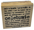 Stampin Up Rubber Stamp Celebrate Definition Words Anniversary Event Card Making