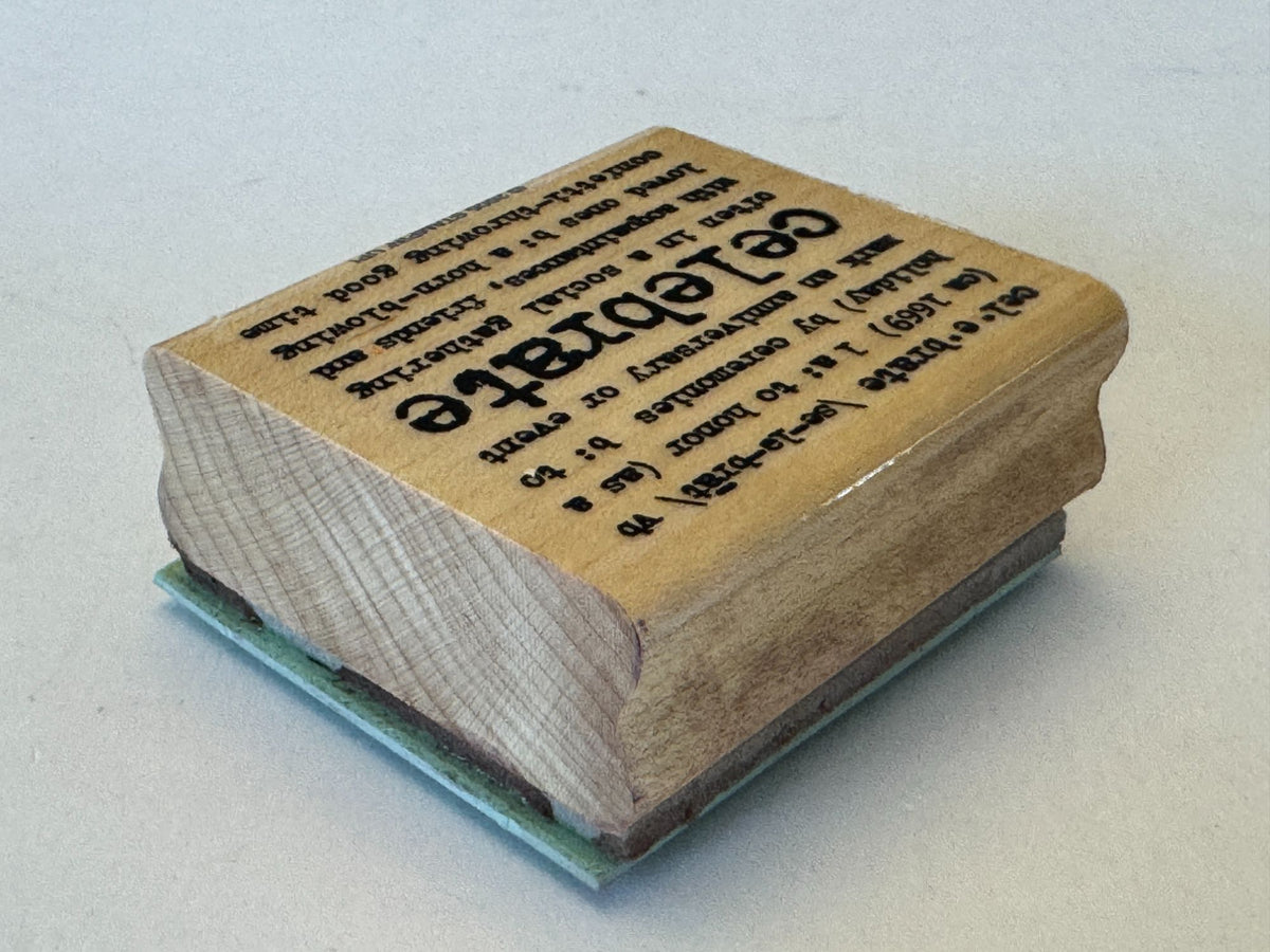 Stampin Up Rubber Stamp Celebrate Definition Words Anniversary Event Card Making