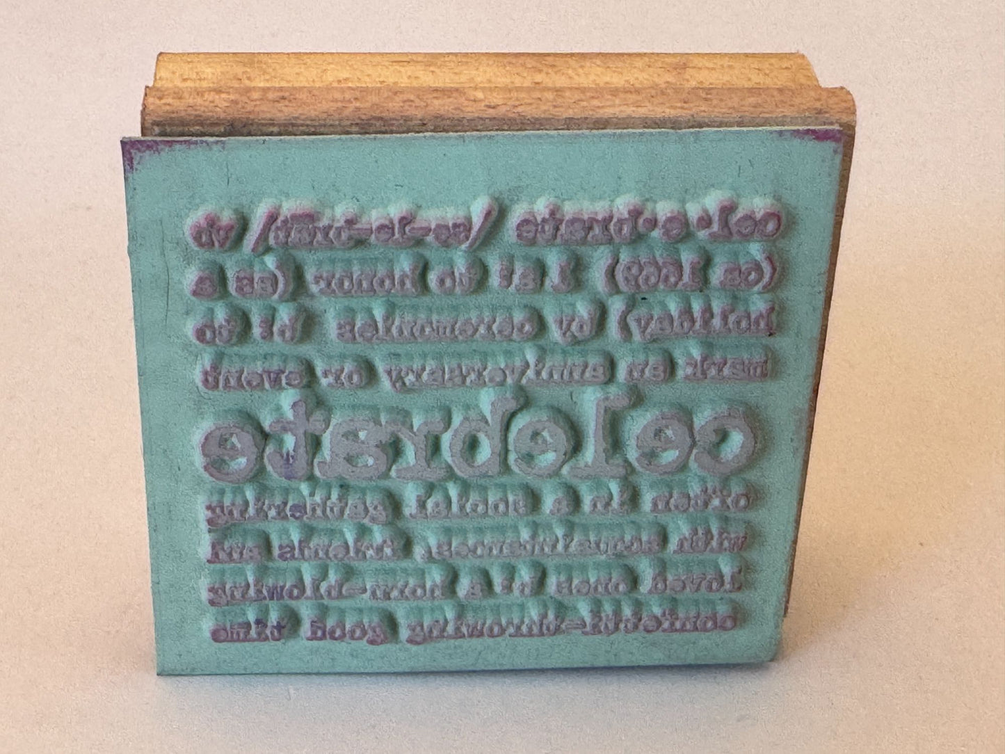 Stampin Up Rubber Stamp Celebrate Definition Words Anniversary Event Card Making