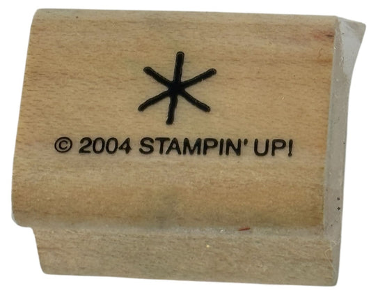 Stampin Up Rubber Stamp Asterisk Symbol Star Card Making Small Wood Mounted