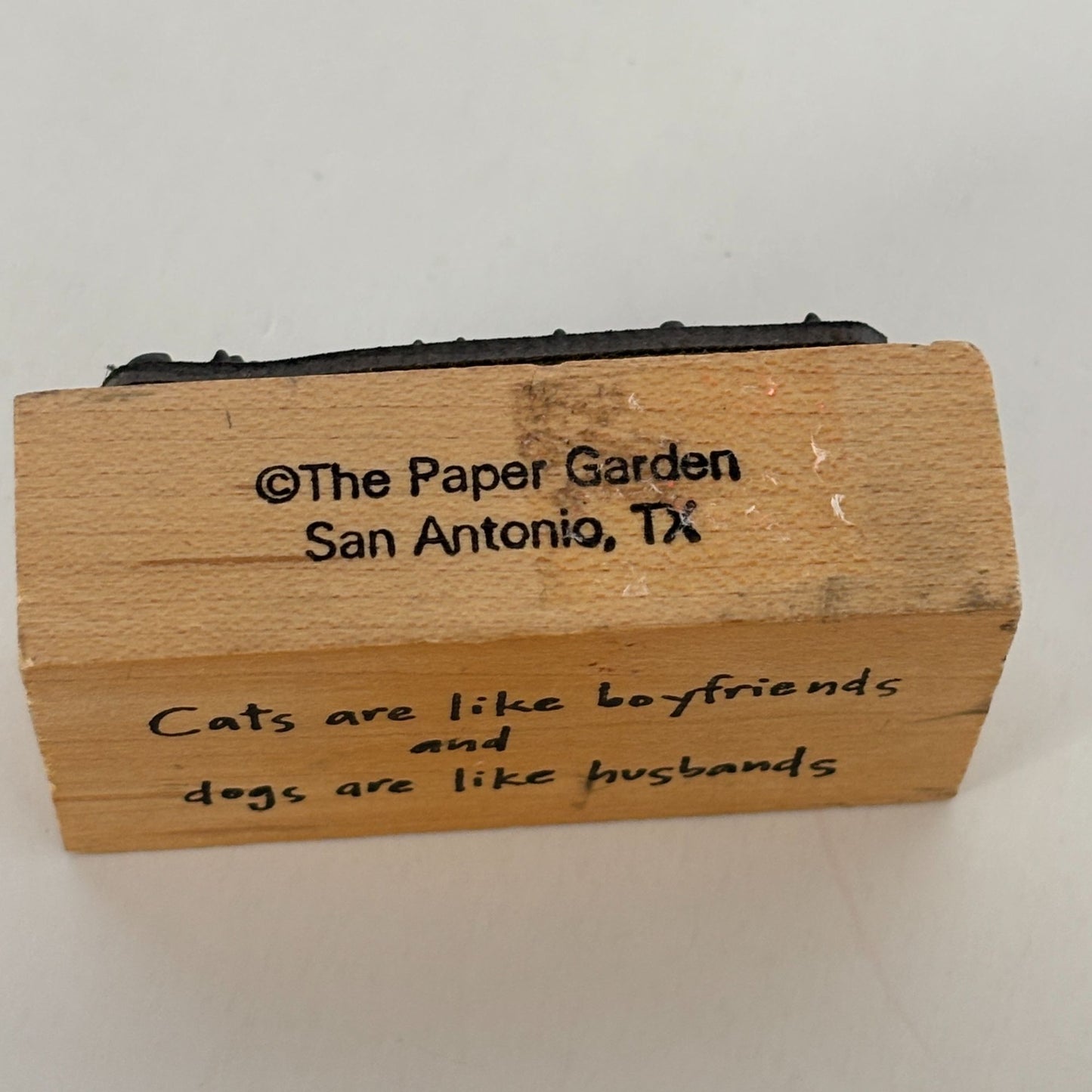 The Paper Garden Rubber Stamp Cats Are Like Boyfriends Dogs Are Like Husbands