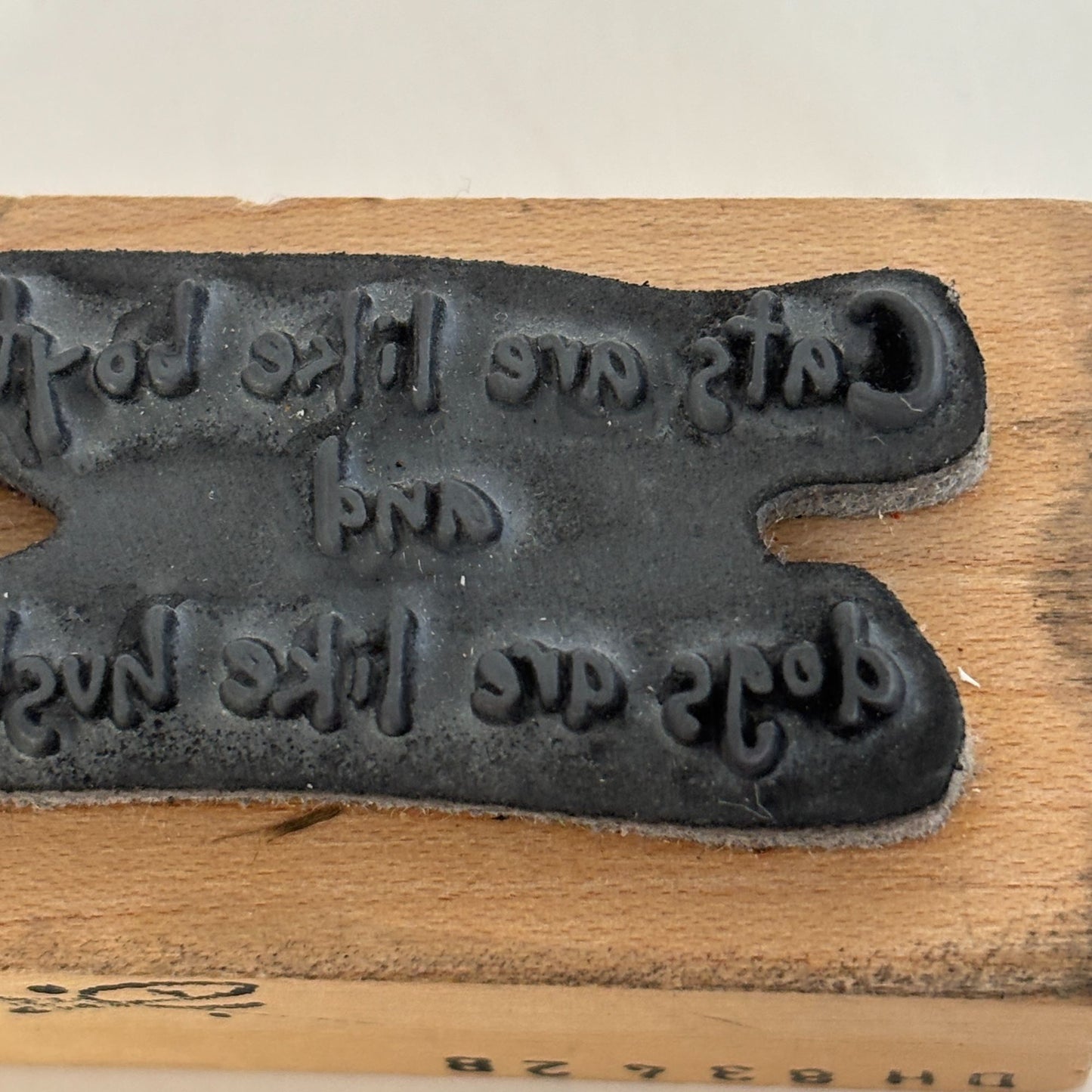 The Paper Garden Rubber Stamp Cats Are Like Boyfriends Dogs Are Like Husbands