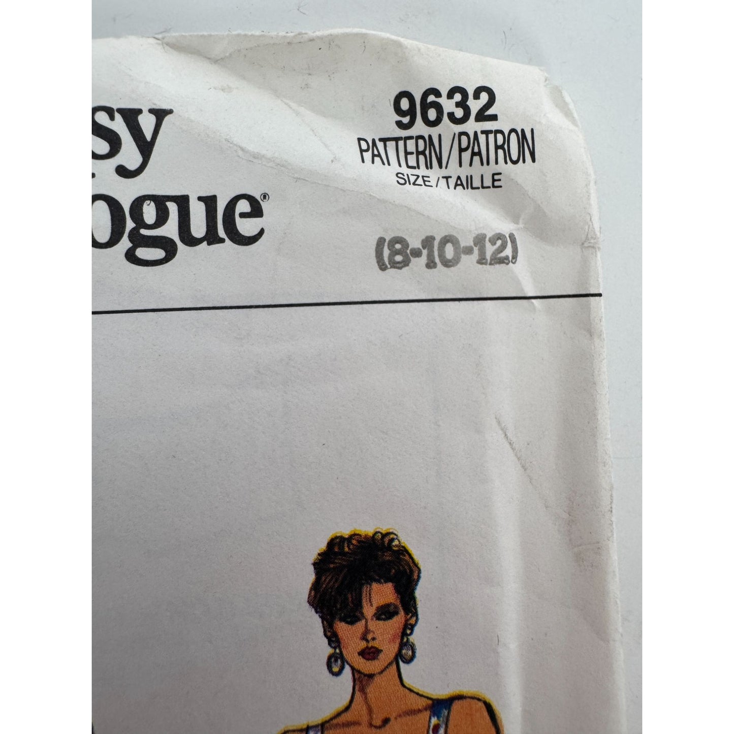 Vogue Sewing Pattern 9632 Misses Jacket Straight Dress 1980s Vintage 8 10 12 UC
