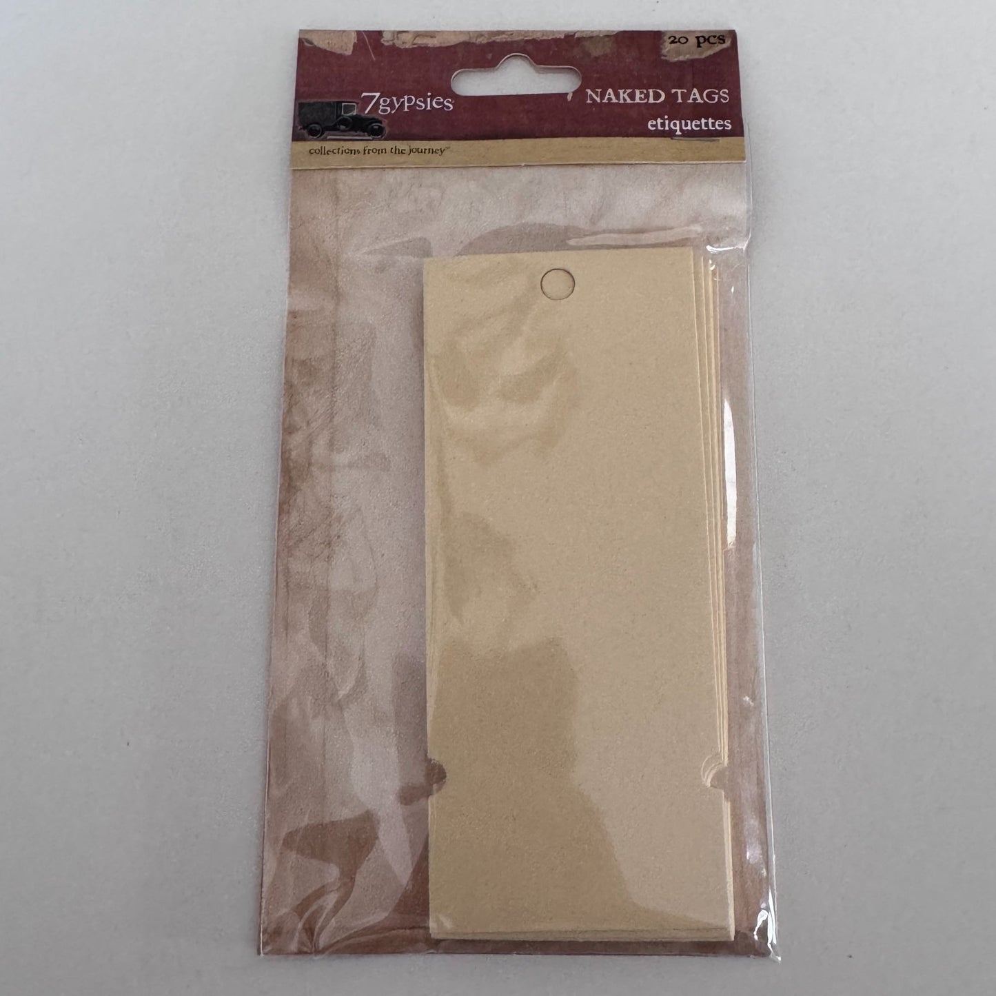 7gypsies Naked Tags Kraft Blank Tag Set Vintage Junk Journal Scrapbooking Ephemera Gift Craft