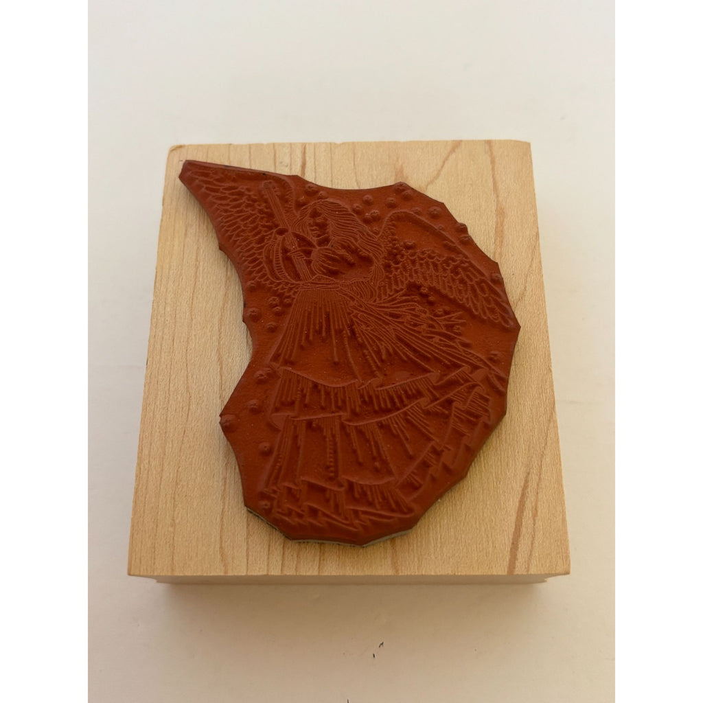 Hero Arts Wood Rubber Stamp Christmas Angel Holiday Card Making Music Religious