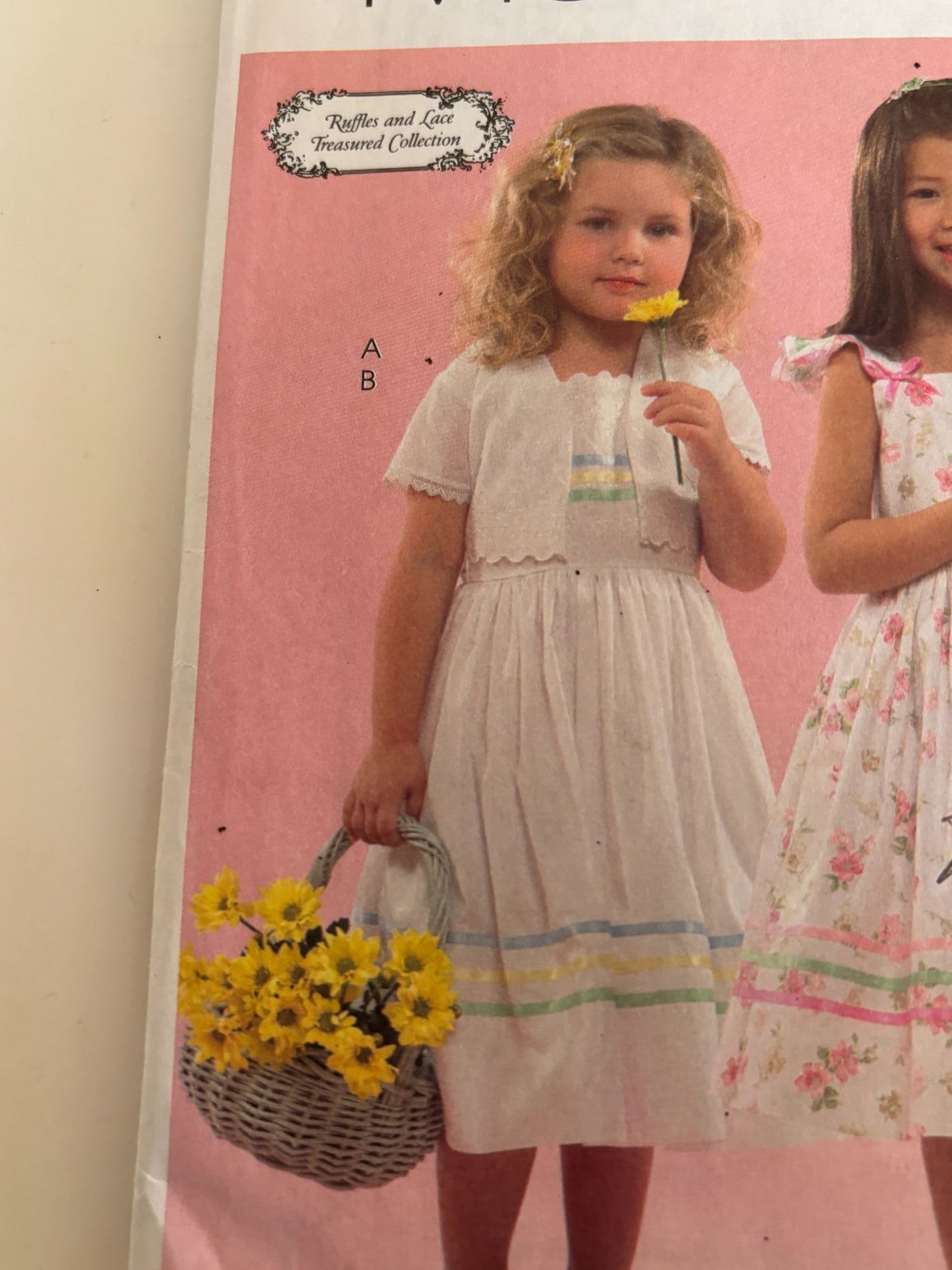 McCalls Sewing Pattern M5032 Girls Dress Jacket 2-5 Ruffles Lace Vintage Style