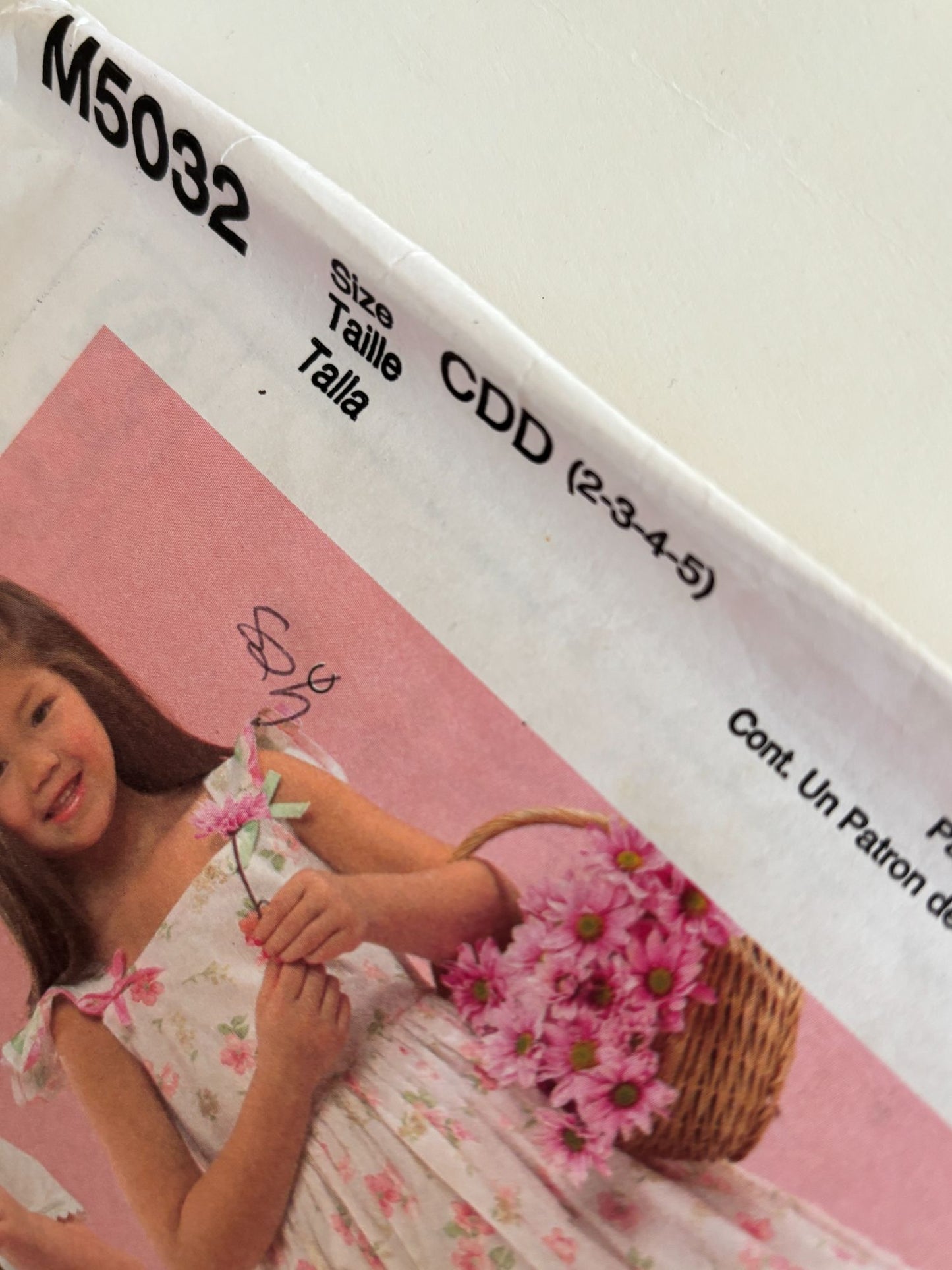 McCalls Sewing Pattern M5032 Girls Dress Jacket 2-5 Ruffles Lace Vintage Style