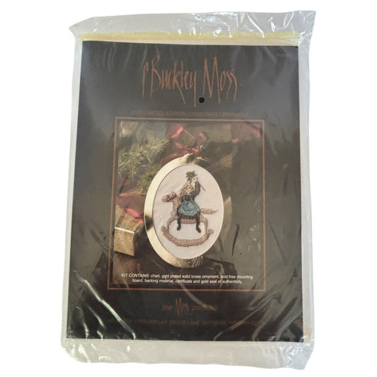P Buckley Moss Christmas Ornament Kit Girl Rocking Horse Limited Edition 2001