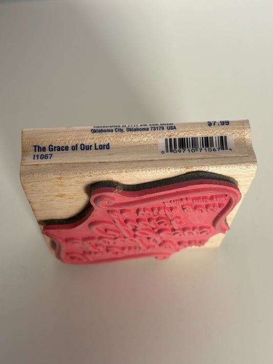 Stampabilities Rubber Stamp The Grace Of Our Lord Be With You Christian Bible