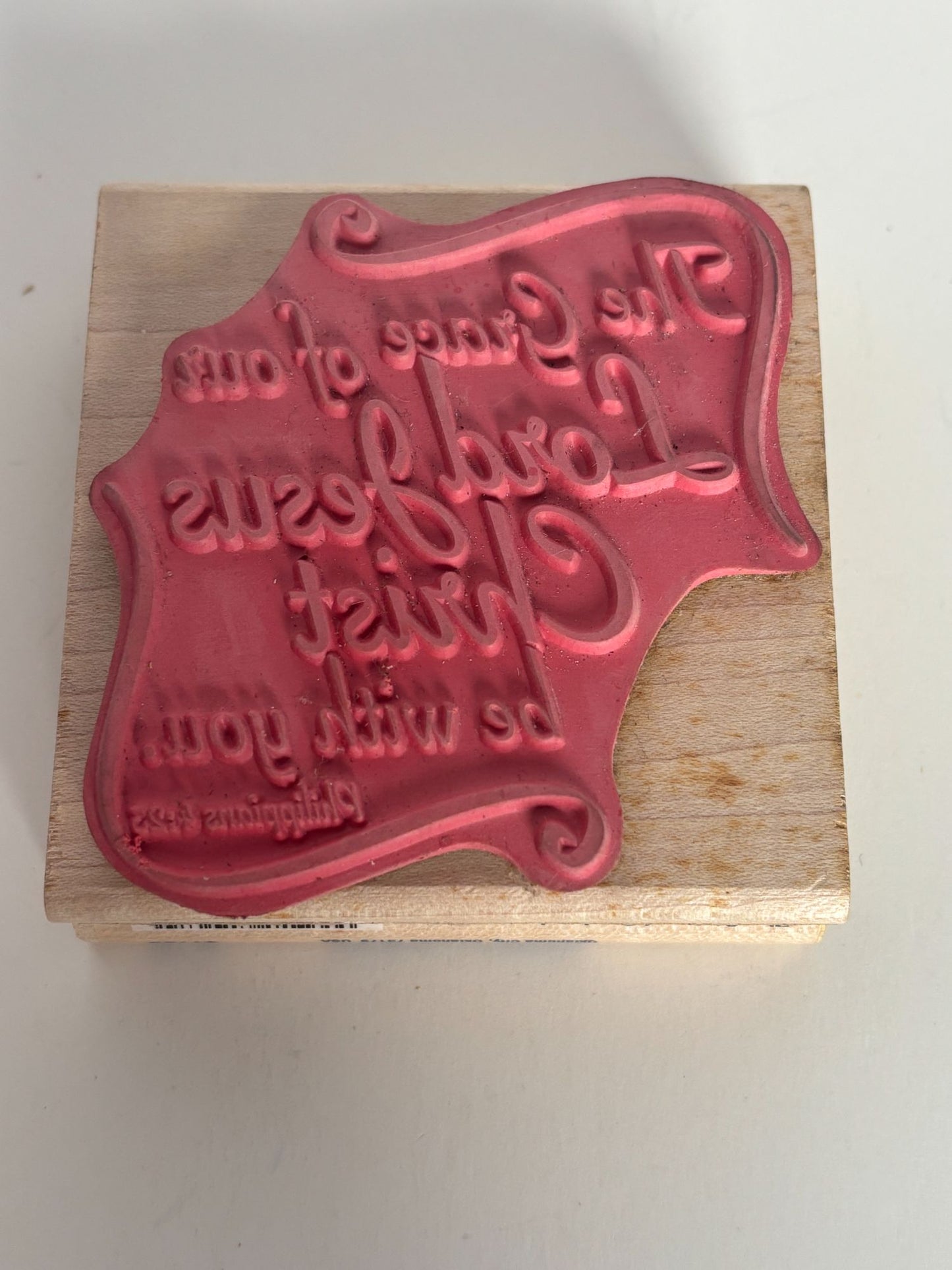 Stampabilities Rubber Stamp The Grace Of Our Lord Be With You Christian Bible