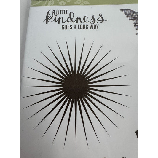 Stampin Up Rubber Stamp Set Kinda Eclectic Kindness Starburst Sun Butterfly Leaf