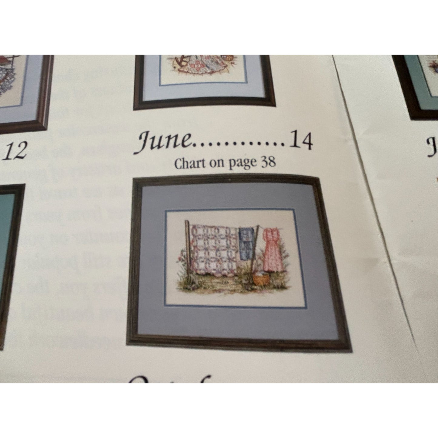 Paula Vaughan Patchwork Quilts For All Seasons Cross Stitch Book 56 Months 12