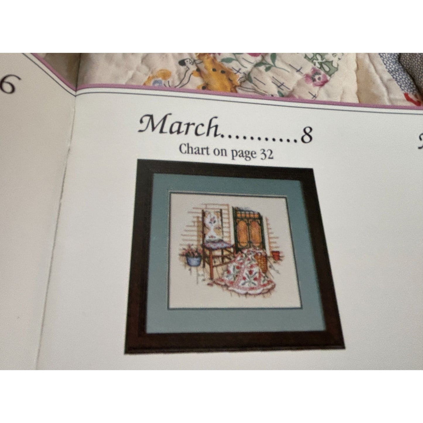 Paula Vaughan Patchwork Quilts For All Seasons Cross Stitch Book 56 Months 12