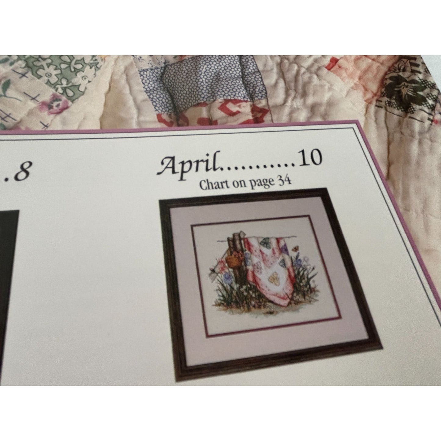 Paula Vaughan Patchwork Quilts For All Seasons Cross Stitch Book 56 Months 12