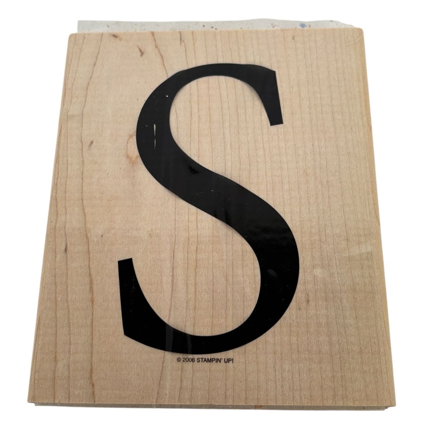 Stampin Up Rubber Stamp Monogram Large Letter S Jumbo Big Alphabet Wood Mounted