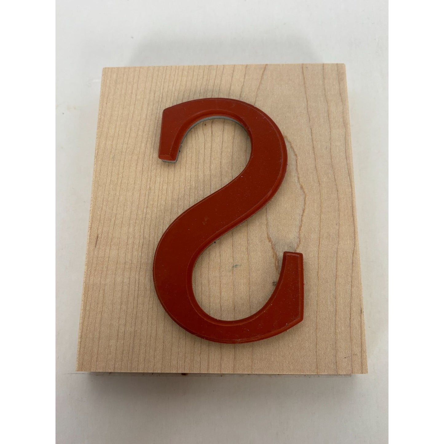 Stampin Up Rubber Stamp Monogram Large Letter S Jumbo Big Alphabet Wood Mounted