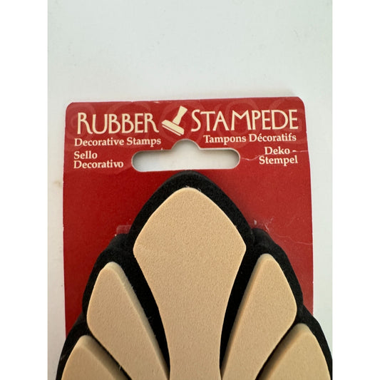 Rubber Stampede Decorative Stamp Foam Gothic Fan Motif Stamp any Surface 4.5 in