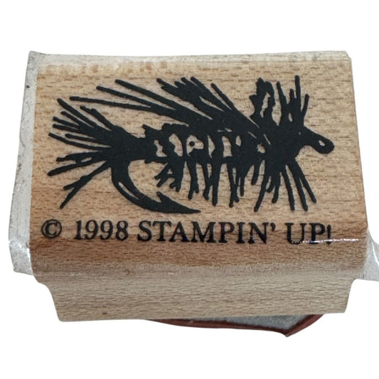 Stampin Up Rubber Stamp Fishing Tackle Fish Hook Fathers Day Card Making Summer