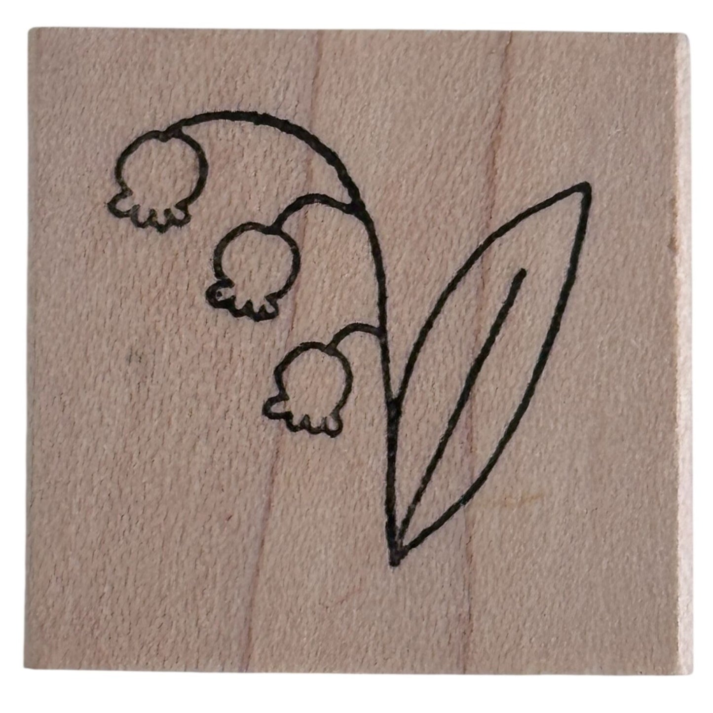 Rubber Soul Stamp Wood Mounted Lily Of The Valley Flower Botanical Cardmaking Spring