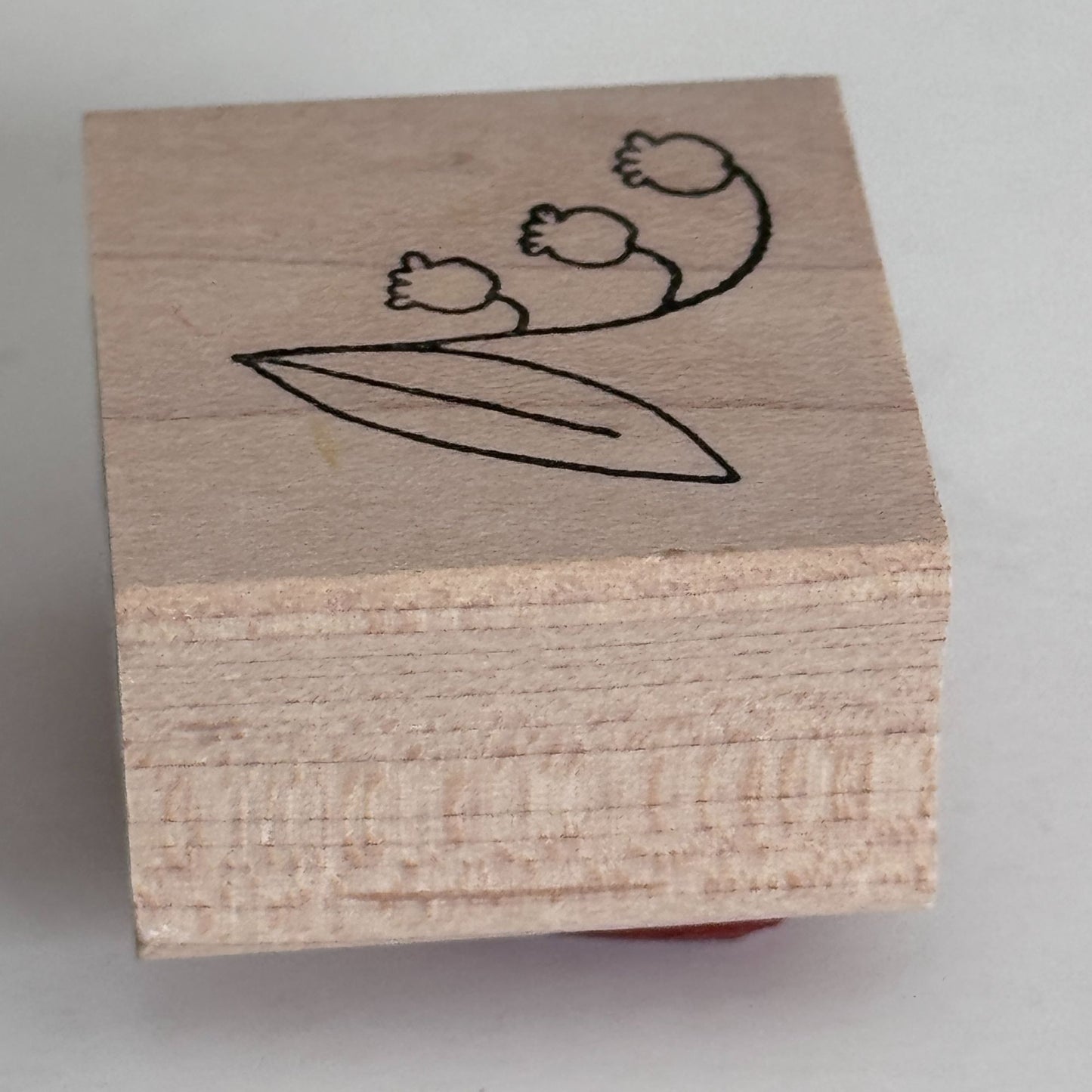 Rubber Soul Stamp Wood Mounted Lily Of The Valley Flower Botanical Cardmaking Spring