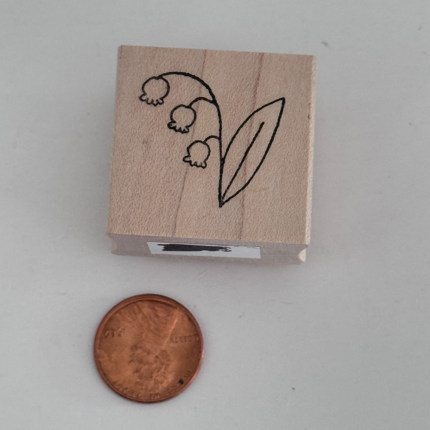 Rubber Soul Stamp Wood Mounted Lily Of The Valley Flower Botanical Cardmaking Spring