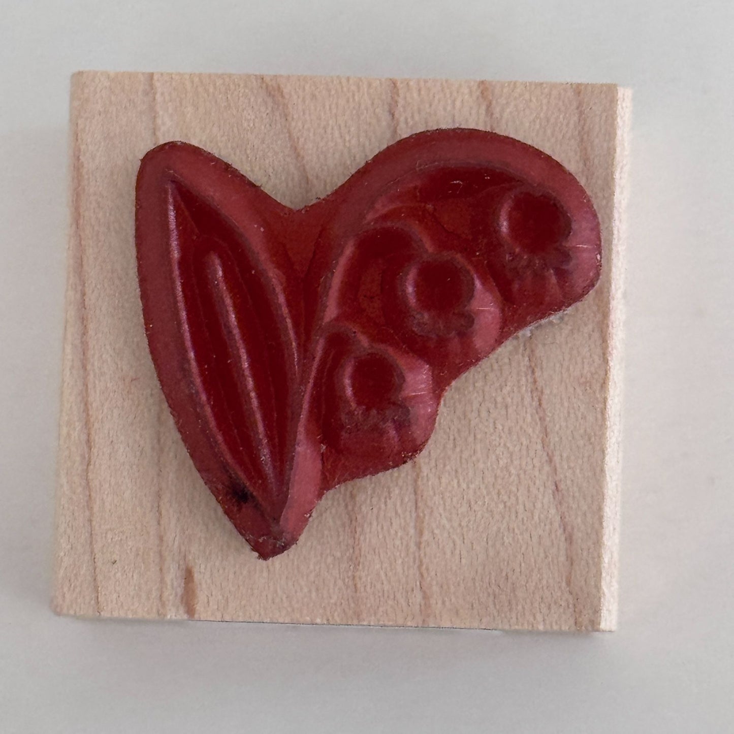 Rubber Soul Stamp Wood Mounted Lily Of The Valley Flower Botanical Cardmaking Spring
