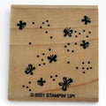 Stampin Up Rubber Stamp Butterfly Background Dots Butterflies Spring Nature Wood