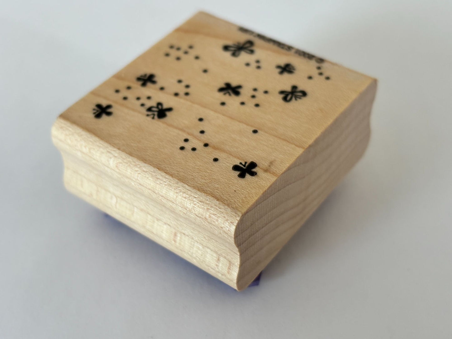 Stampin Up Rubber Stamp Butterfly Background Dots Butterflies Spring Nature Wood