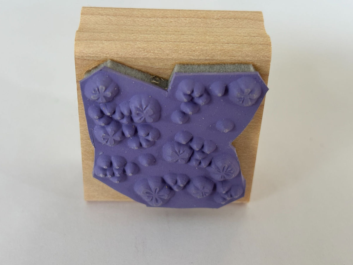 Stampin Up Rubber Stamp Butterfly Background Dots Butterflies Spring Nature Wood