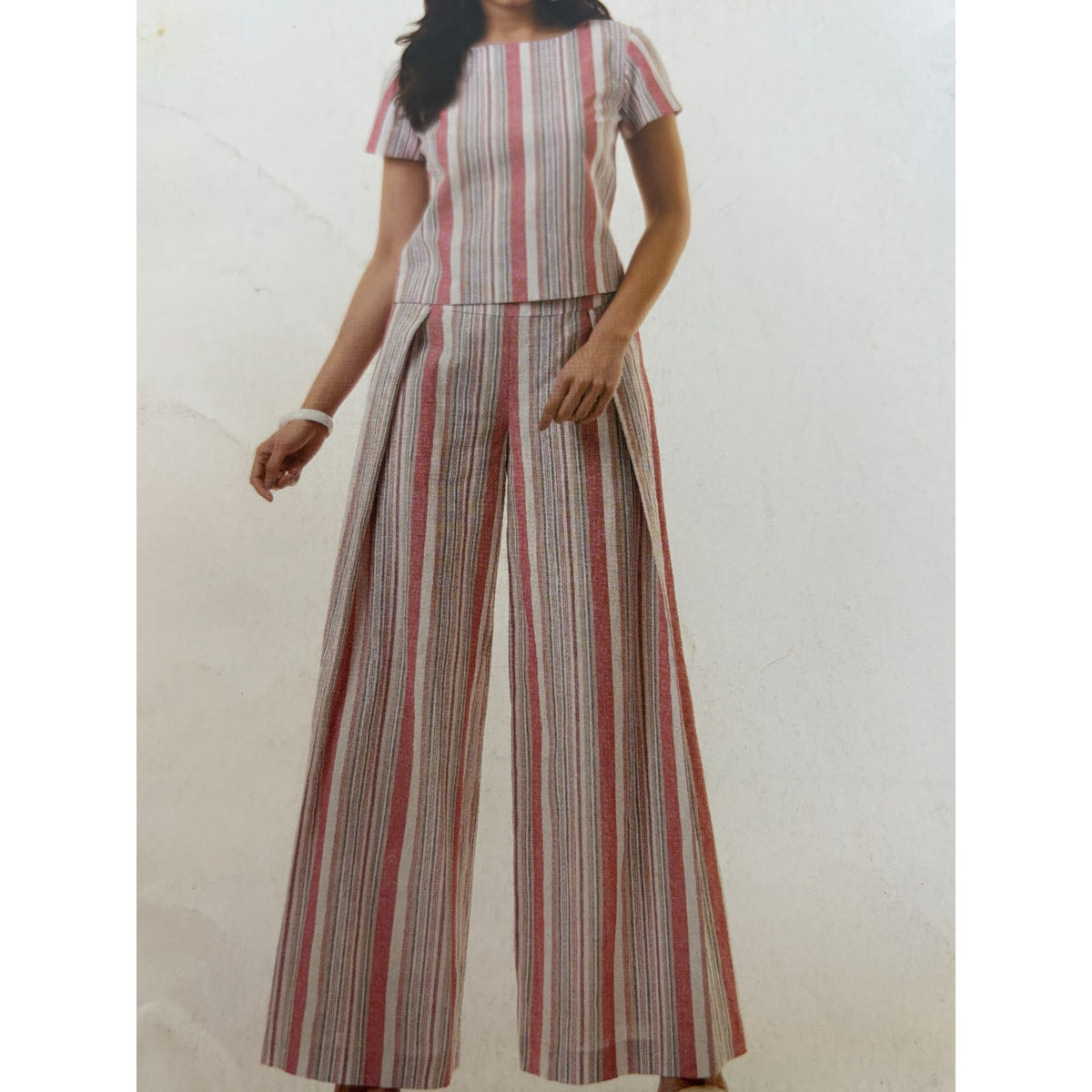 McCalls Sewing Pattern MP668 Round Neck Shirt Top Back Zipper Pants Work 6-14 UC