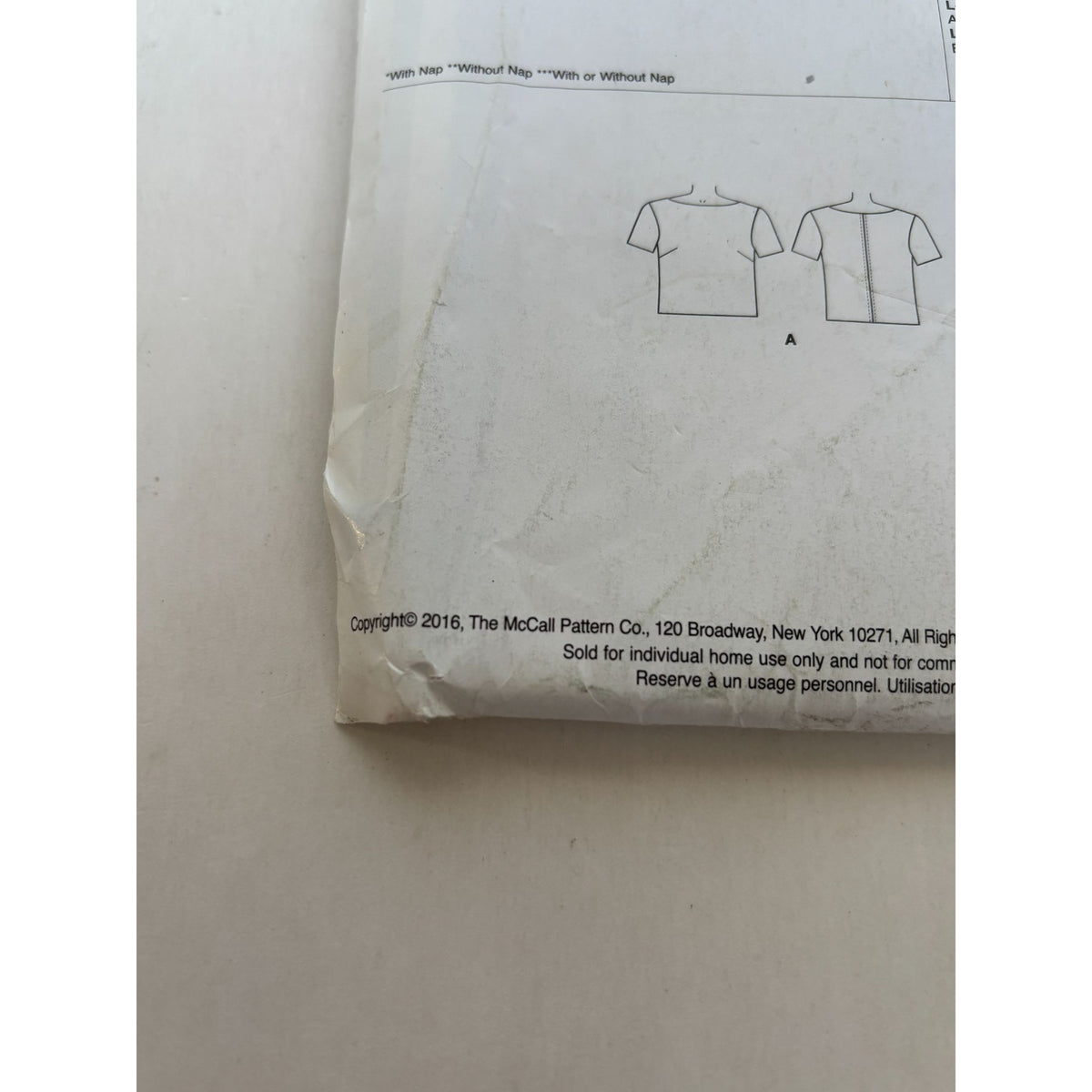 McCalls Sewing Pattern MP668 Round Neck Shirt Top Back Zipper Pants Work 6-14 UC