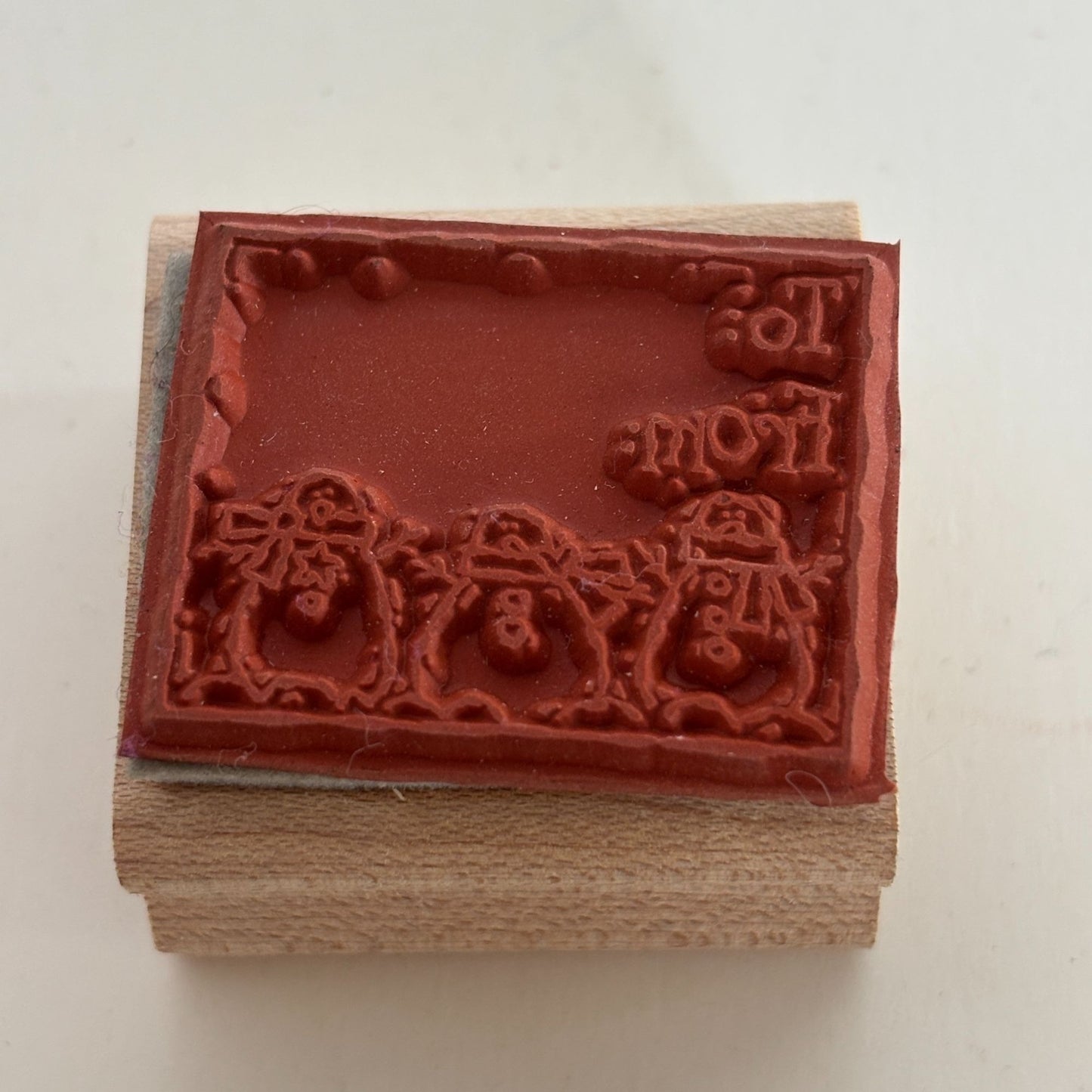 Stampin Up Rubber Stamp Christmas Snowman Family To From Gift Tag Card Making
