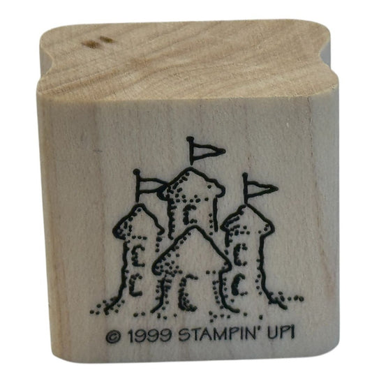 Stampin Up Rubber Stamp Sandcastle Beach Vacation Summer Cardmaking Sand Castle
