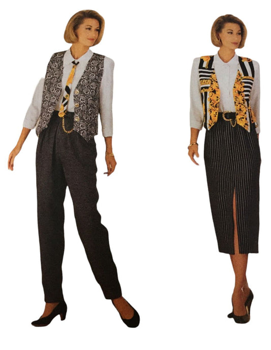 Butterick Sewing Pattern 6682 Vest Shirt Skirt Pants Capsule Wardrobe UC 12-16