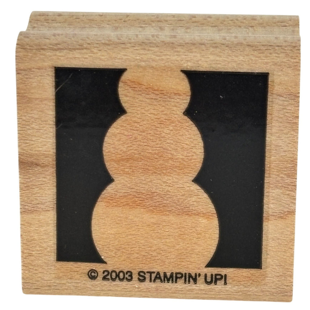 Stampin Up Rubber Stamp Snowman Silhouette Christmas Cardmaking Winter Holidays