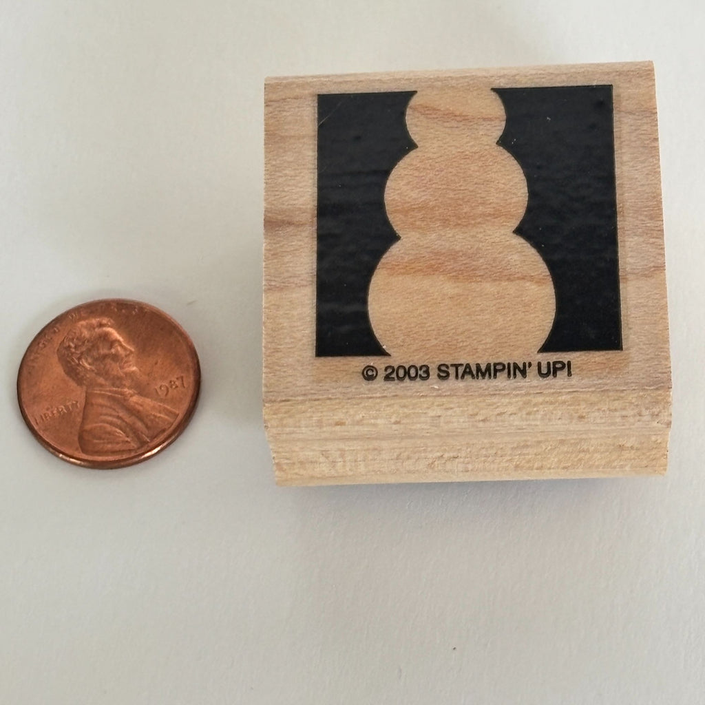 Stampin Up Rubber Stamp Snowman Silhouette Christmas Cardmaking Winter Holidays