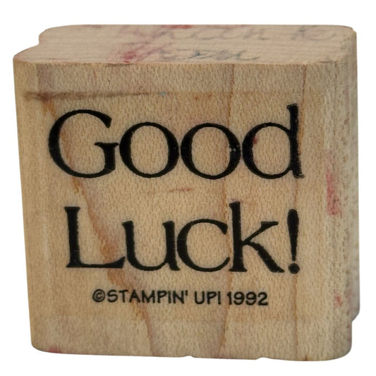 Stampin Up Rubber Stamp Good Luck St Patricks Day Card Making Words Friendship