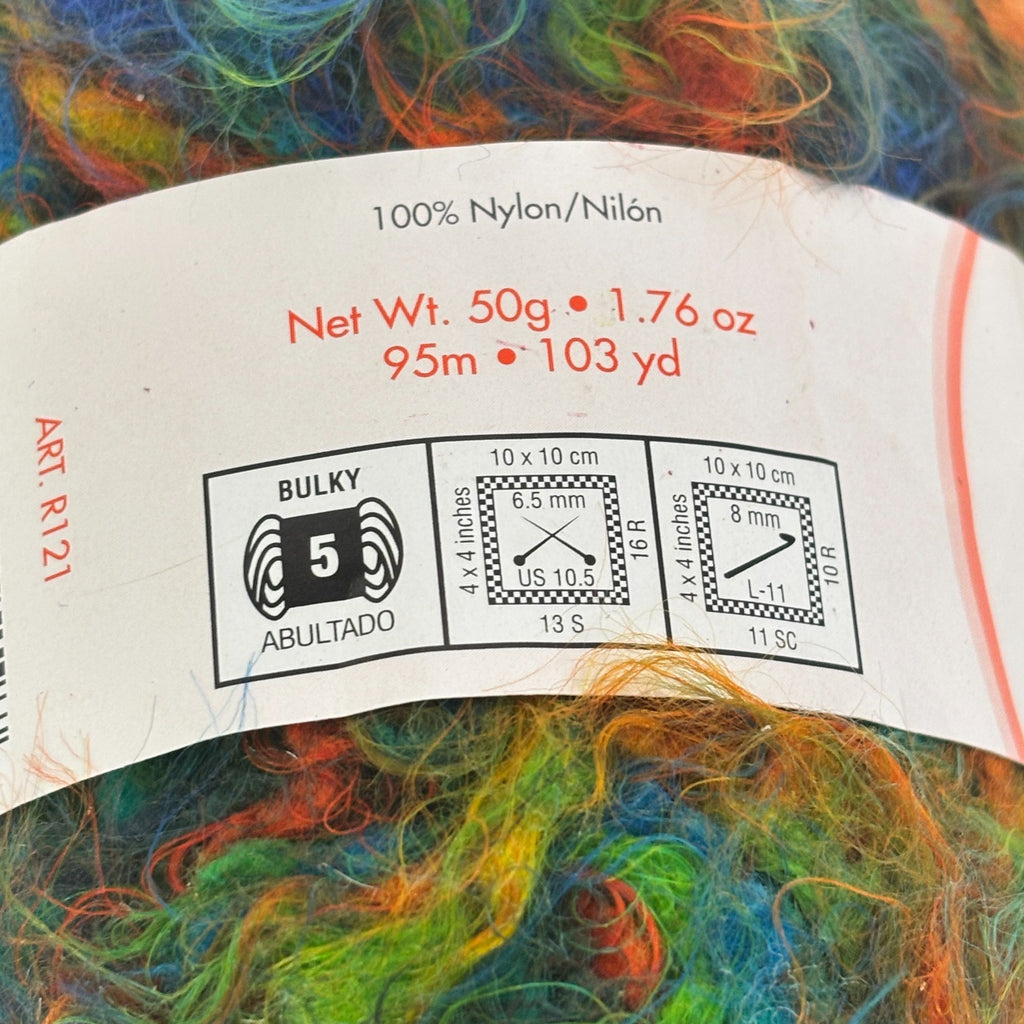Moda Dea Wild Yarn Skein Funky Color Nylon 50g Bulky Weight Multi-Colored Italy Knitting Crochet