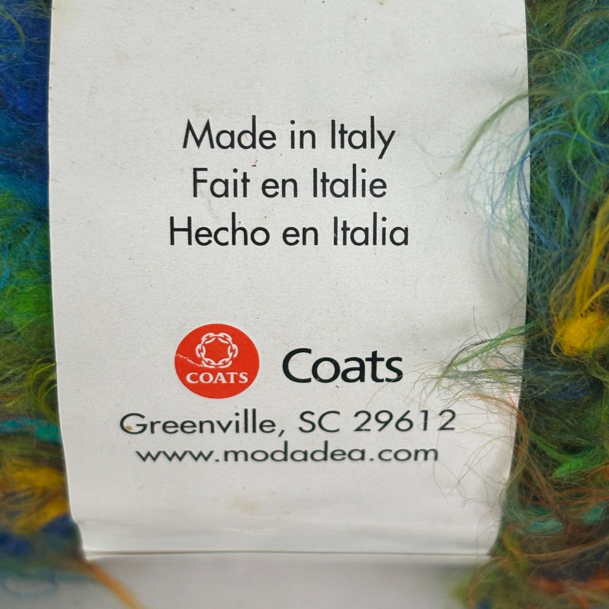 Moda Dea Wild Yarn Skein Funky Color Nylon 50g Bulky Weight Multi-Colored Italy Knitting Crochet