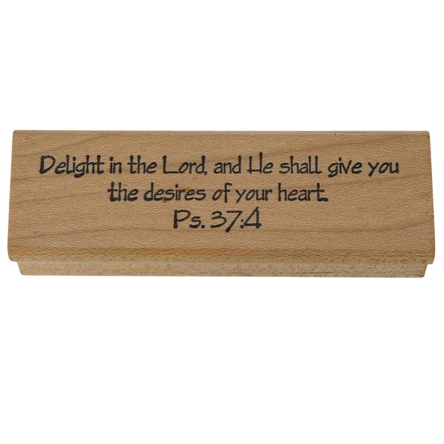 Biblical Impressions Rubber Stamp Psalms Bible Verse Quote Delight in the Lord