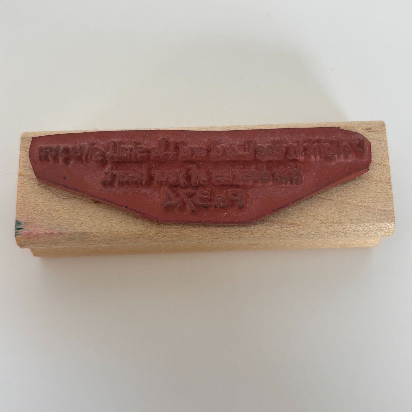 Biblical Impressions Rubber Stamp Psalms Bible Verse Quote Delight in the Lord