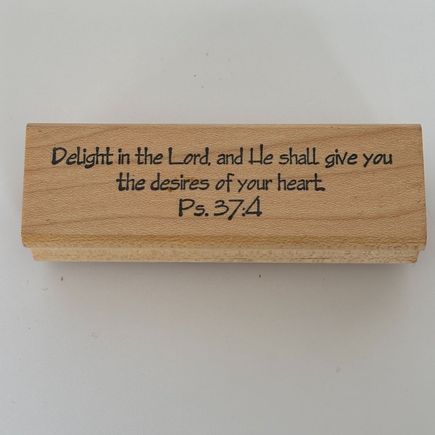 Biblical Impressions Rubber Stamp Psalms Bible Verse Quote Delight in the Lord