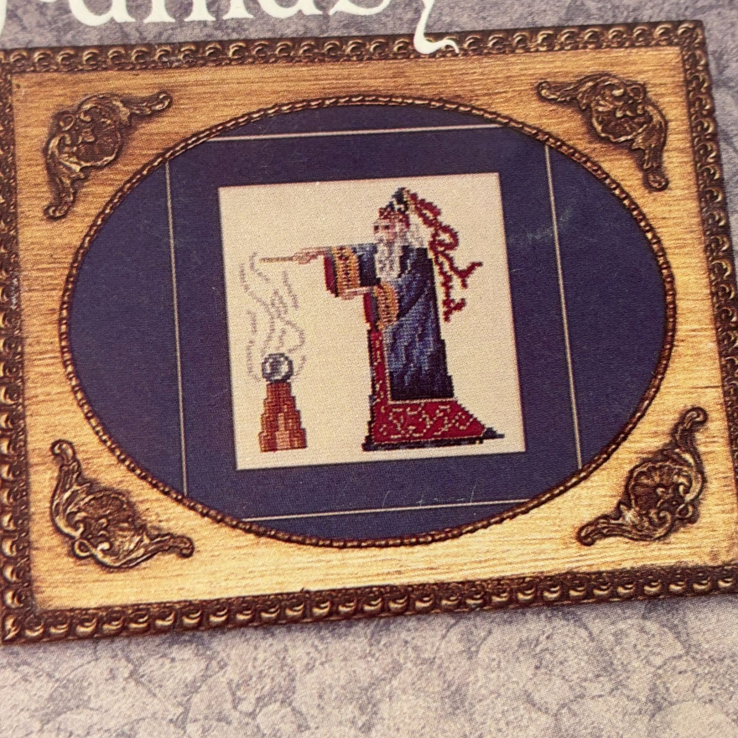 Figments Of Fantasy Cross Stitch Pattern Book Dragon Unicorn Wizard Pegasus 147