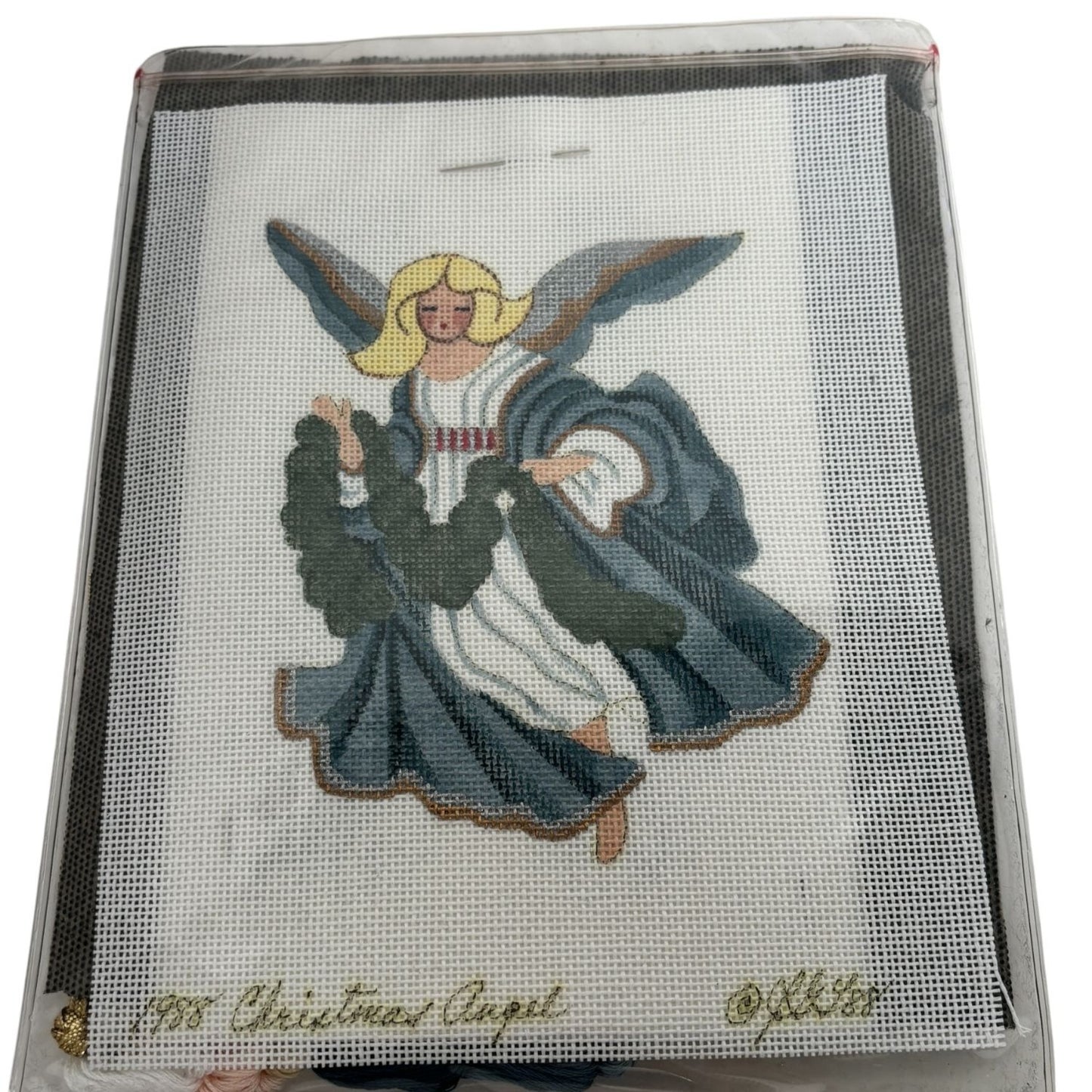 Stitchin Stuff Needlepoint Kit Christmas Angel Joan Thomasson Canvas New 1988