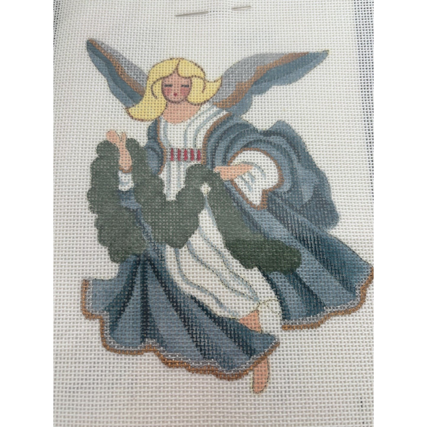 Stitchin Stuff Needlepoint Kit Christmas Angel Joan Thomasson Canvas New 1988