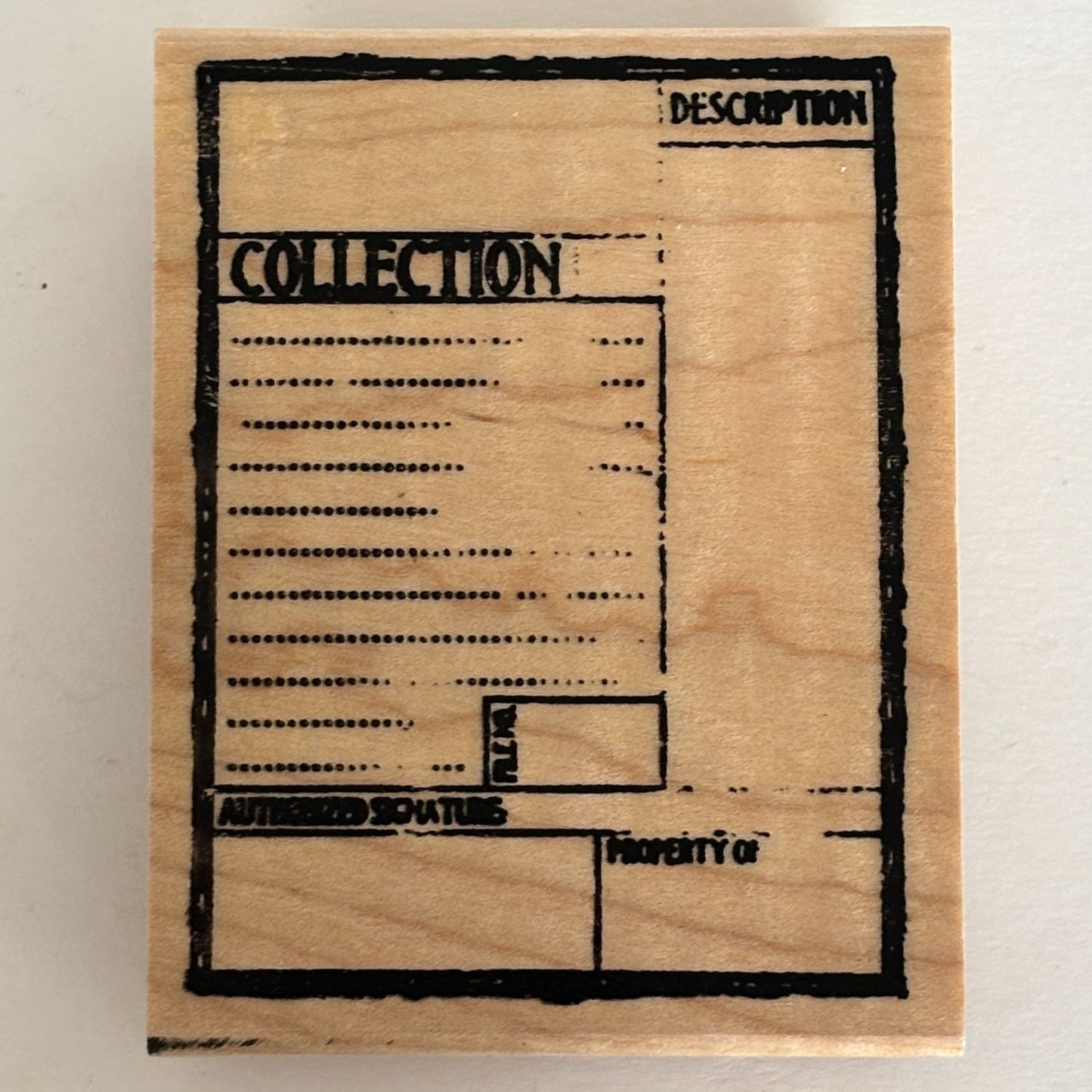 Club Scrap Rubber Stamp Library Card Collection Label Catalog Style Books Reader Reading Cardmaking